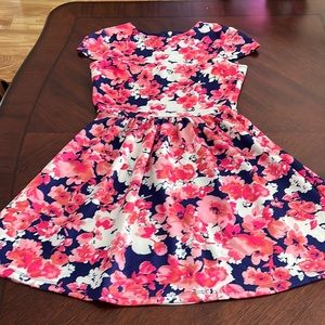 B. Darlin floral pink dress with mesh detail on back. Worn once .